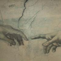 QUADRO CANVAS LA CREAZIONE DI MICHELANGELO, 120x50
