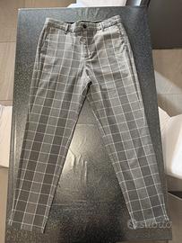 Pantalone lungo a scacchi uomo