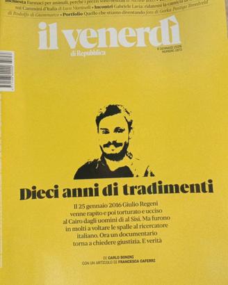 Il Venerdì Repubblica 9 Gennaio 2026 Giulio Regeni