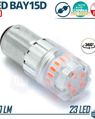 1 Lampadina LED P21/5W BAY15D CANbus ROSSA Potente