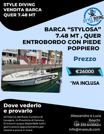 BARCA DIVING/ESCURSIONI, 7.48 MT