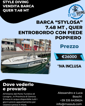 BARCA DIVING/ESCURSIONI, 7.48 MT