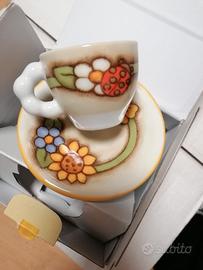 set 2 tazzine da caffè con piattino e zuccheriera 