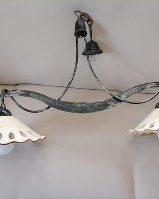 lampadario in ferro battuto