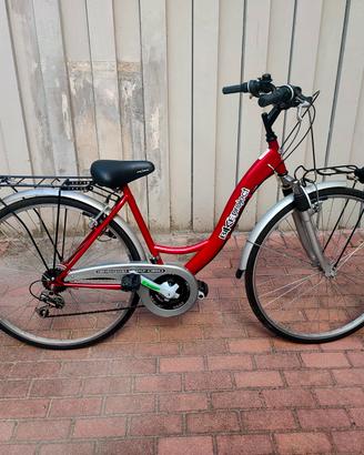 Bicicletta city donna nuova con 2 portapacchi 