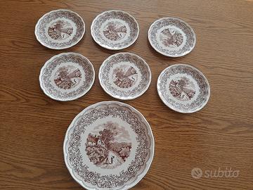 Set piatti vintage Swiss Landscape made in Italy