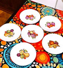 PIATTINI FRUTTA PORCELLANA VECCHIO GINORI 