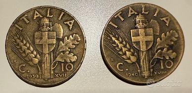 2 Monete da 10 centesimi, Regno d' Italia
