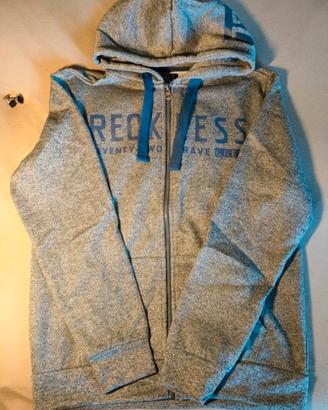 Felpa uomo con zip e cappuccio