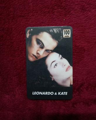 Scheda telefonica Leonardo Di Caprio e Kate