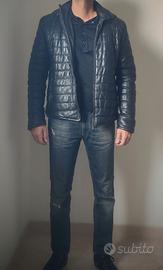 GIACCA GIACCONE PELLE IMBOTTITO NERO 