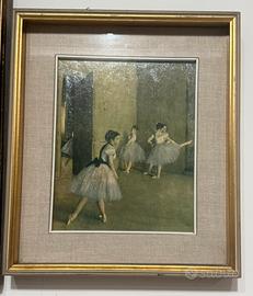 Coppia quadri stile Degas ballerine con cornice do