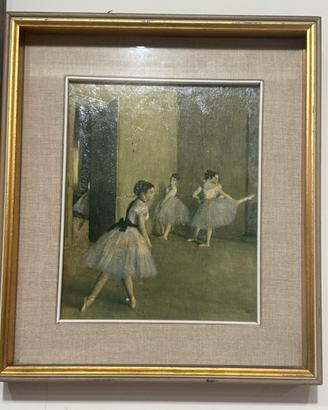 Coppia quadri stile Degas ballerine con cornice do