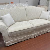 Divano 3 posti classico in tessuto sfoderabile