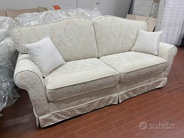 Divano 3 posti classico in tessuto sfoderabile