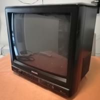 TV crt Philips 17" tubo catodico anni 80 retrogame