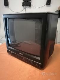 TV crt Philips 17" tubo catodico anni 80 retrogame