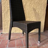 Set 10 sedie in rattan sintetico