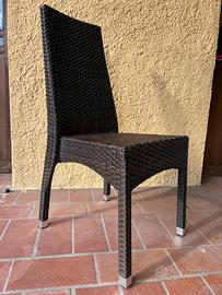 Set 10 sedie in rattan sintetico