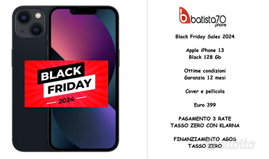 Black Friday 2024 Apple iPhone 13 Black 128 Gb