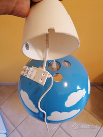 Lampadario azzurro