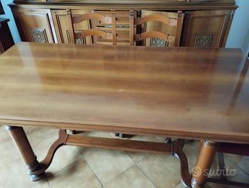 Tavolo da pranzo in legno massello 90x180