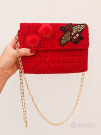 Borsa Rete ciniglia rossa