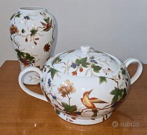 Zuppiera e vaso vintage - decoro orientale