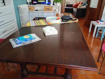 Tavolo antico primi ‘900 con gambe tornite 182x114