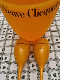 2 bicchieri flute champagne + glacette secchiello