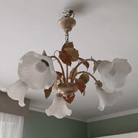 Lampadario+2 applique  effetto foliage 
