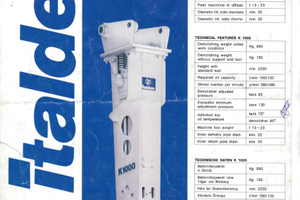 Martellone demolitore idraulico ITALDEM K1000