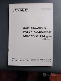 manuali riparazioni FIAT 124  sport