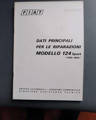 manuali riparazioni FIAT 124  sport