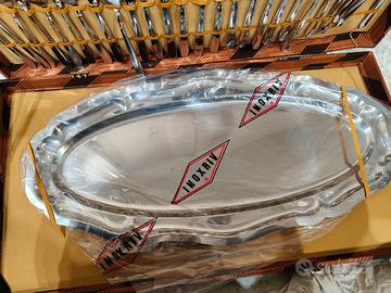 servizio posate torta acciaio inox e vassoio 
