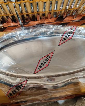 servizio posate torta acciaio inox e vassoio 