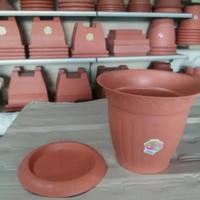 Vasi campana 10 pz con sottovaso d 24 nuovi