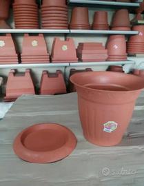 Vasi campana 10 pz con sottovaso d 24 nuovi