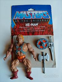 He-Man MOTU 1982 Soft Head COMPLETO + Cardback