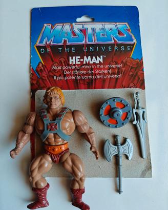 He-Man MOTU 1982 Soft Head COMPLETO + Cardback