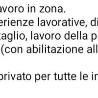 Disponibile da subito.