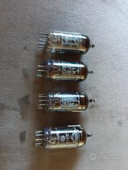 Quartetto di valvole Mullard CV491, 12AU7/ ECC82  			