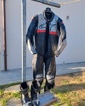tuta moto intera alpinestar