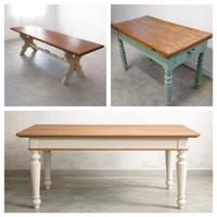 tavoli vintage rustici country chic design 