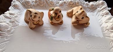 set 3 PZ Thun 2 elefantini e una papera, piccoli