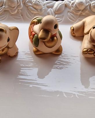 set 3 PZ Thun 2 elefantini e una papera, piccoli