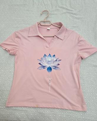 Polo rosa donna con fiore di loto Tg L
Puzzle: