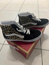 Scarpe vans alte leopardate eur 38.5 us 6.5 uk 5.5