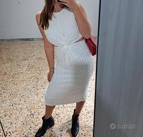 Vestito elegante bianco da sera Essence – Taglia M