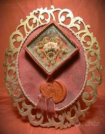 RELIQUIARIO ROMANO FINE OTTOCENTO San Francesco